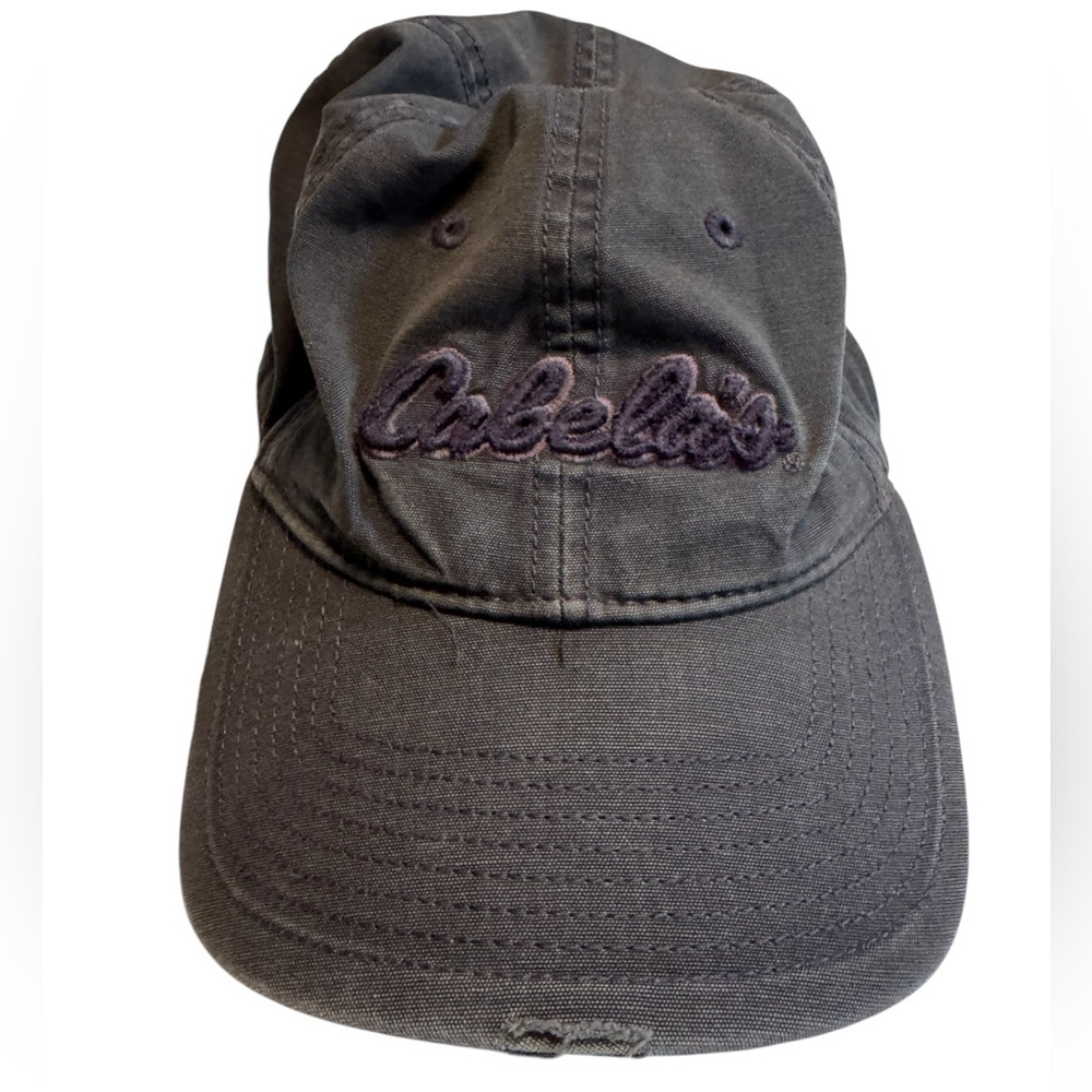 Cabela's Hunting Charcoal Gray Steel Blue Men’s Cotton Strap Back Baseball Hat